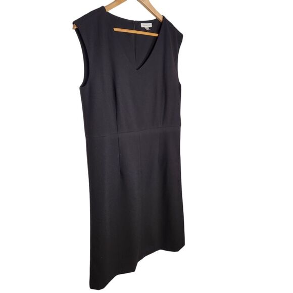 Garnet Hill Essential Black Shift Dress Sleeveless Short Classic Minimalist 8 - Picture 4 of 16